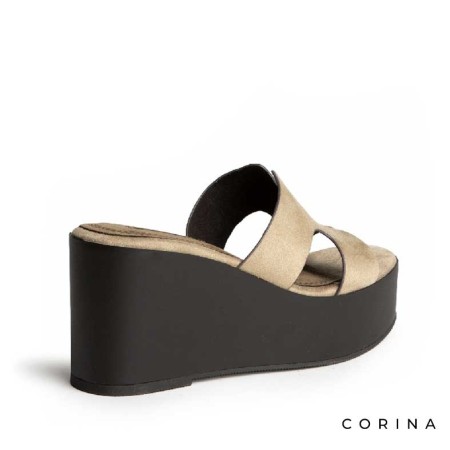 sandalia plataforma alta mujer diseño minimal