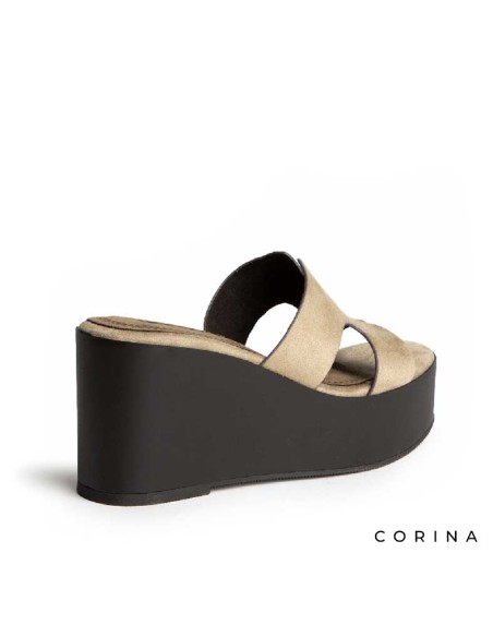 sandalia plataforma alta mujer diseño minimal