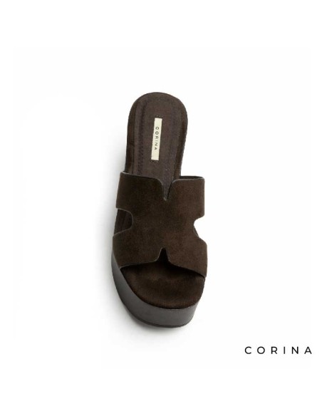 sandalia plataforma marrón mujer estilo minimal