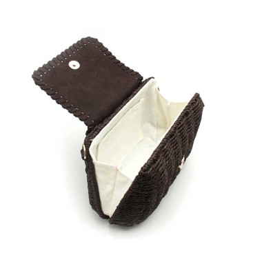 interior bolso mini marron compartimento forrado