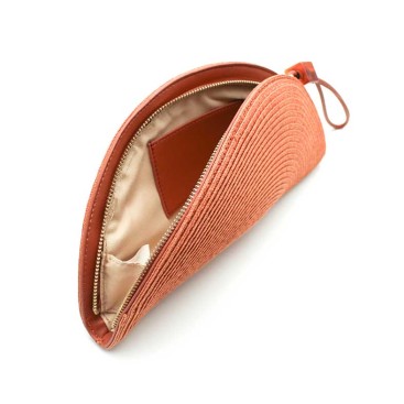 interior bolso rafia teja compartimento tela