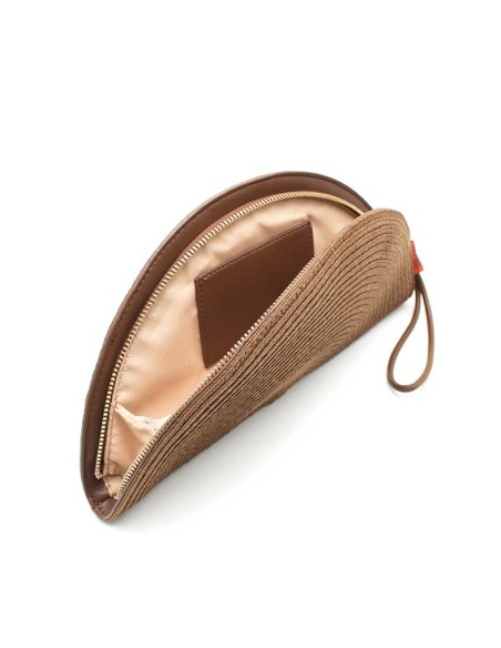 interior bolso marron compartimento