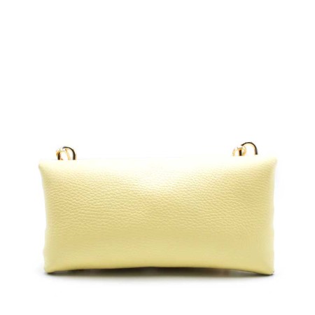 bolso cartera piel amarillo