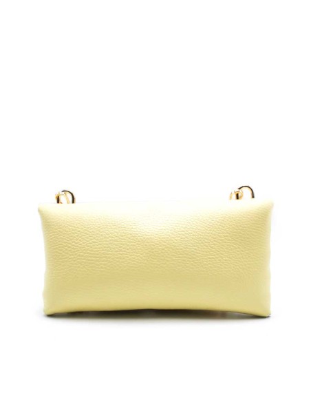 bolso cartera piel amarillo