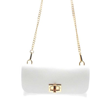 bolso cartera piel blanca