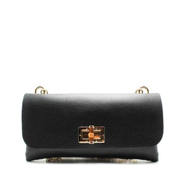 bolso cartera piel negra