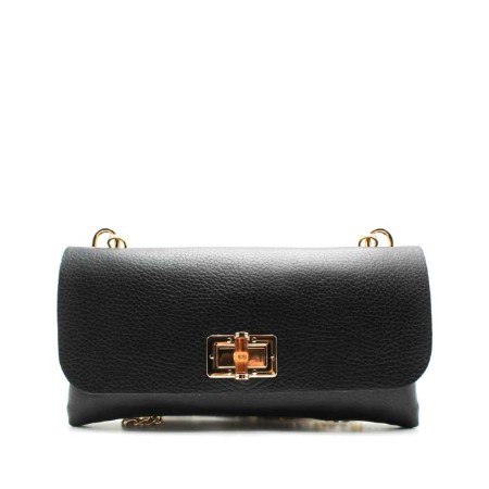 bolso cartera piel negra