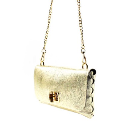 Bolso cartera dorado de piel bamboo chic