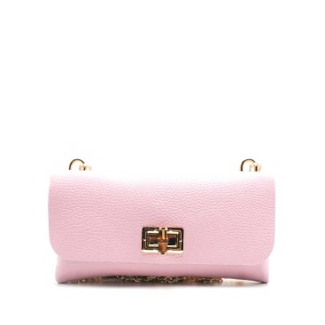 bolso cartera piel rosa