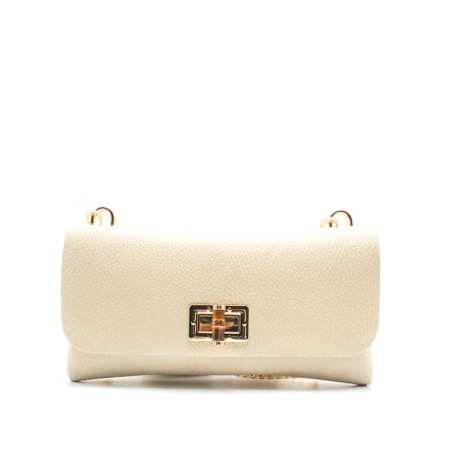 bolso cartera piel beige