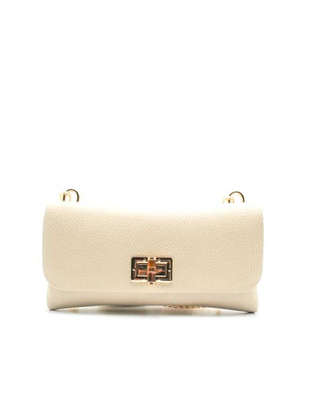 bolso cartera piel beige