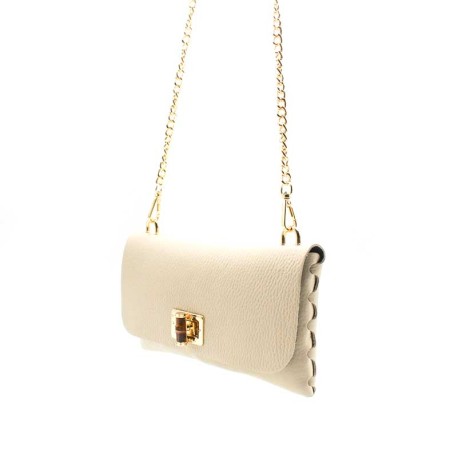 Bolso cartera beige de piel bamboo chic