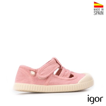 igor berri brf barefoot niña rosa lona lateral velcro