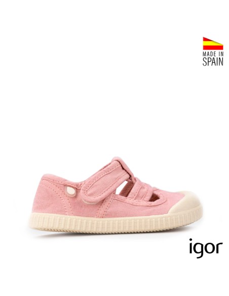 igor berri brf barefoot niña rosa lona lateral velcro