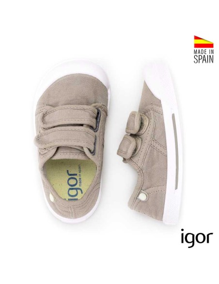 zapatillas lona igor canvas barefoot doble velcro vista frontal