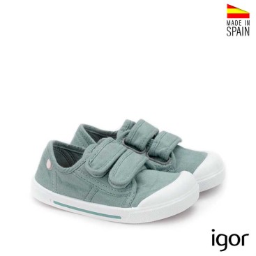 zapatillas lona igor canvas ocean doble cierre infantil