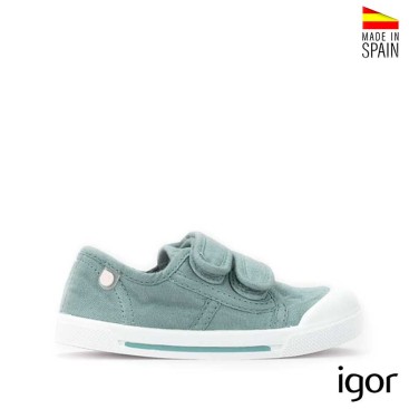 zapatillas lona igor barefoot ocean niño velcro lateral