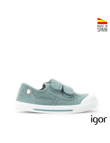 zapatillas lona igor barefoot ocean niño velcro lateral