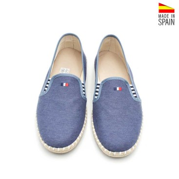 alpargatas hombre slip on azul denim verano