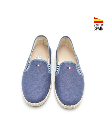 alpargatas hombre slip on azul denim verano