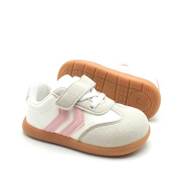 zapatillas casual bebe nina estilo bamba blanco gris rosa