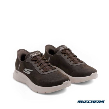 zapatillas hombre skechers go walk flex smooth motion marron