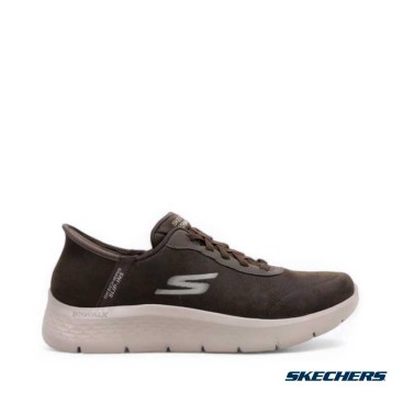 zapatillas skechers slip ins hombre marron go walk flex