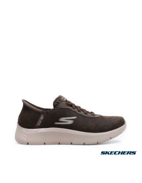 zapatillas skechers slip ins hombre marron go walk flex