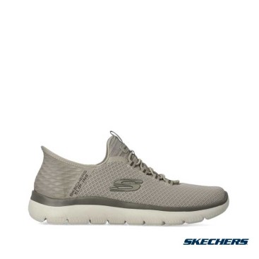 zapatillas skechers slip ins hombre taupe lateral