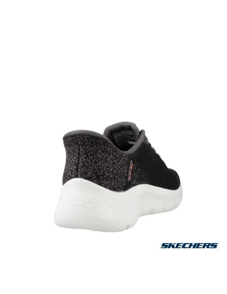 zapatillas skechers slip ins mujer negras sin cordones