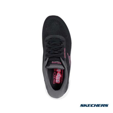 zapatillas skechers mujer negras vista superior comodidad
