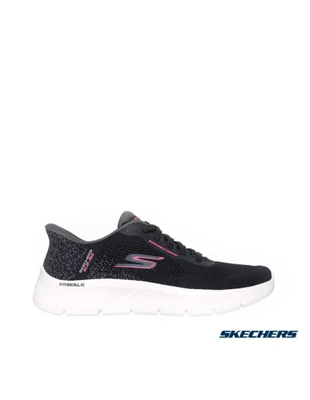 zapatillas skechers go walk flex safiya mujer negras lateral