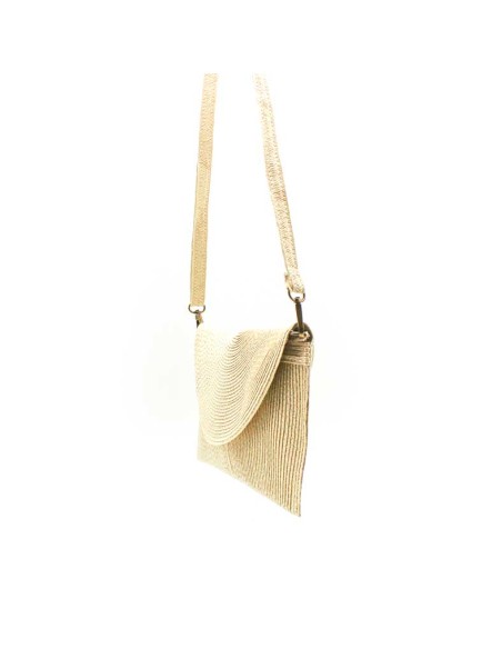 bolso rafia beige mujer con asa larga bandolera