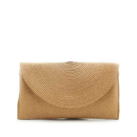 bolso cartera rafia camel mujer tipo sobre verano