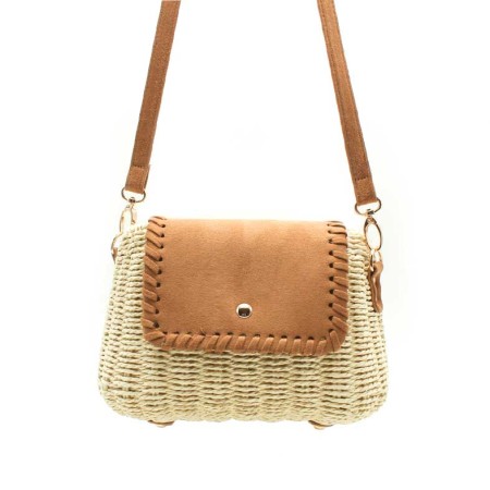 bolso mini bandolera mimbre