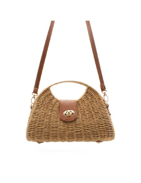 bolso media luna mimbre frontal asa rígida