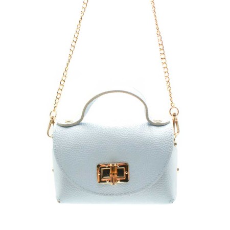 bolso elegante azul celeste pequeño para eventos con asa de mano