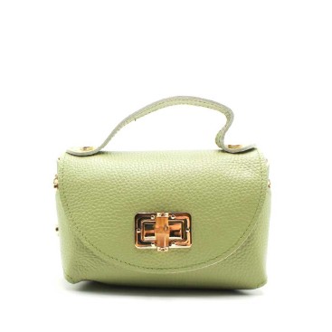 bolso elegante verde pequeño para eventos con asa de mano