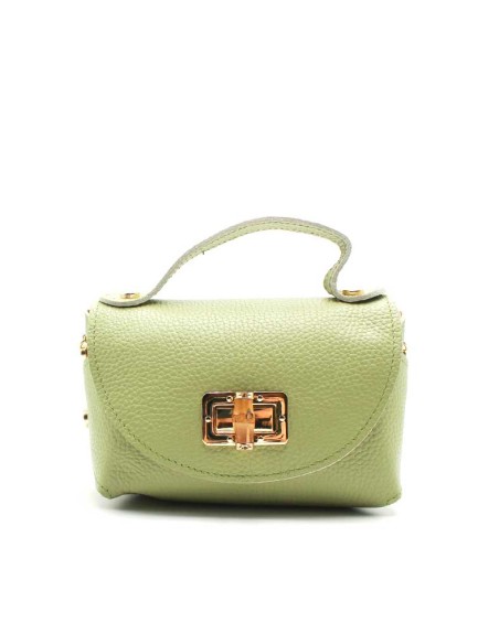bolso elegante verde pequeño para eventos con asa de mano