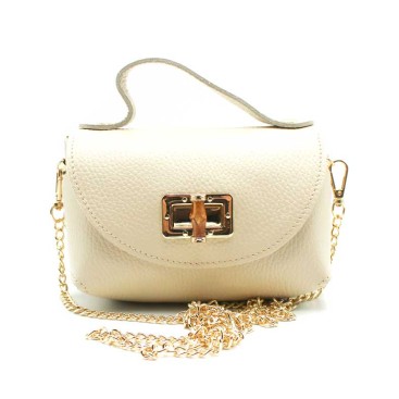 bolso elegante beige pequeño para eventos con asa de mano