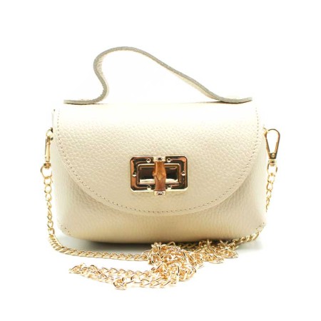 bolso elegante beige pequeño para eventos con asa de mano