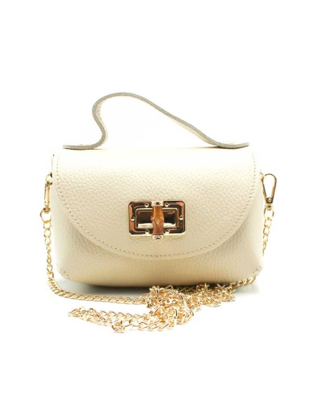 bolso elegante beige pequeño para eventos con asa de mano