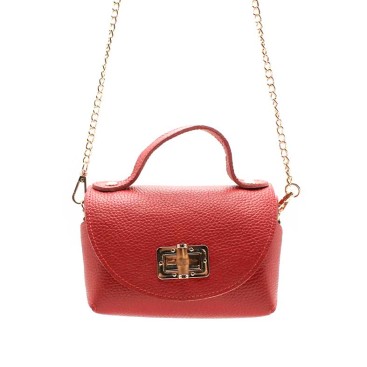 bolso elegante rojo pequeño para eventos con asa de mano