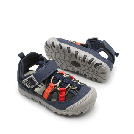 sandalias cerradas nino azul marino suela goma