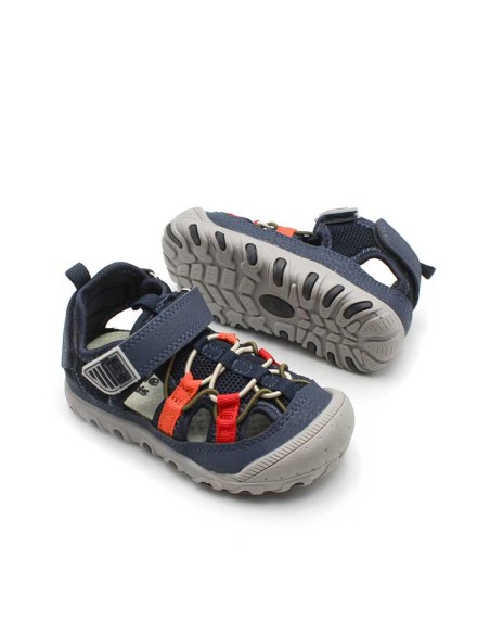 sandalias cerradas nino azul marino suela goma