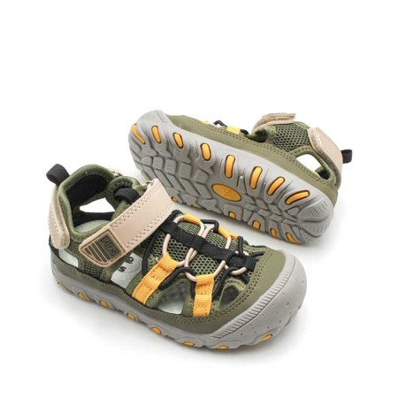 sandalias cerradas niño verdes suela goma