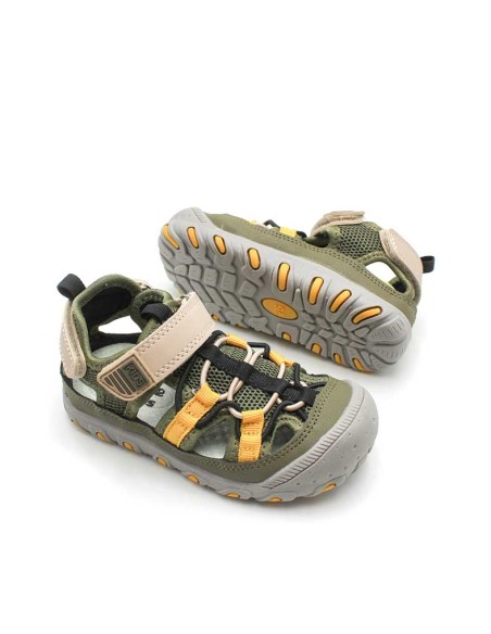 sandalias cerradas niño verdes suela goma