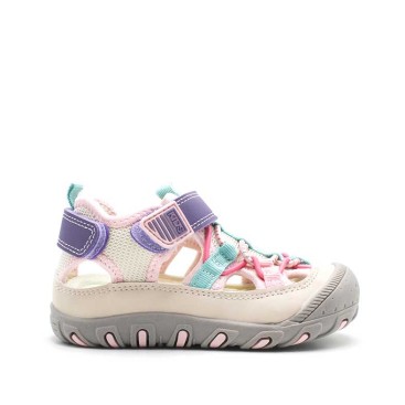 sandalias outdoor niña beige y rosa puntera reforzada