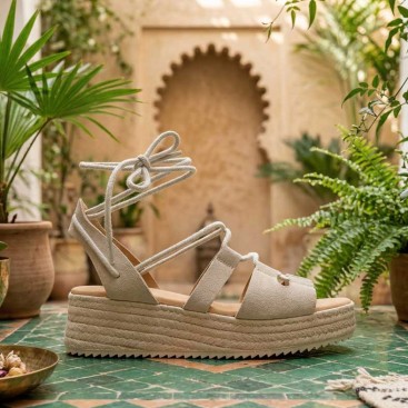 Sandalia romana beige plataforma Pura Vida 2026