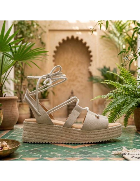 Sandalia romana beige plataforma Pura Vida 2026